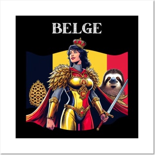 Belgian  Superhero Female 70's Fantasy Comic Book Hero Posters and Art